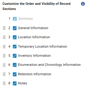 Order and Visibility Customization
